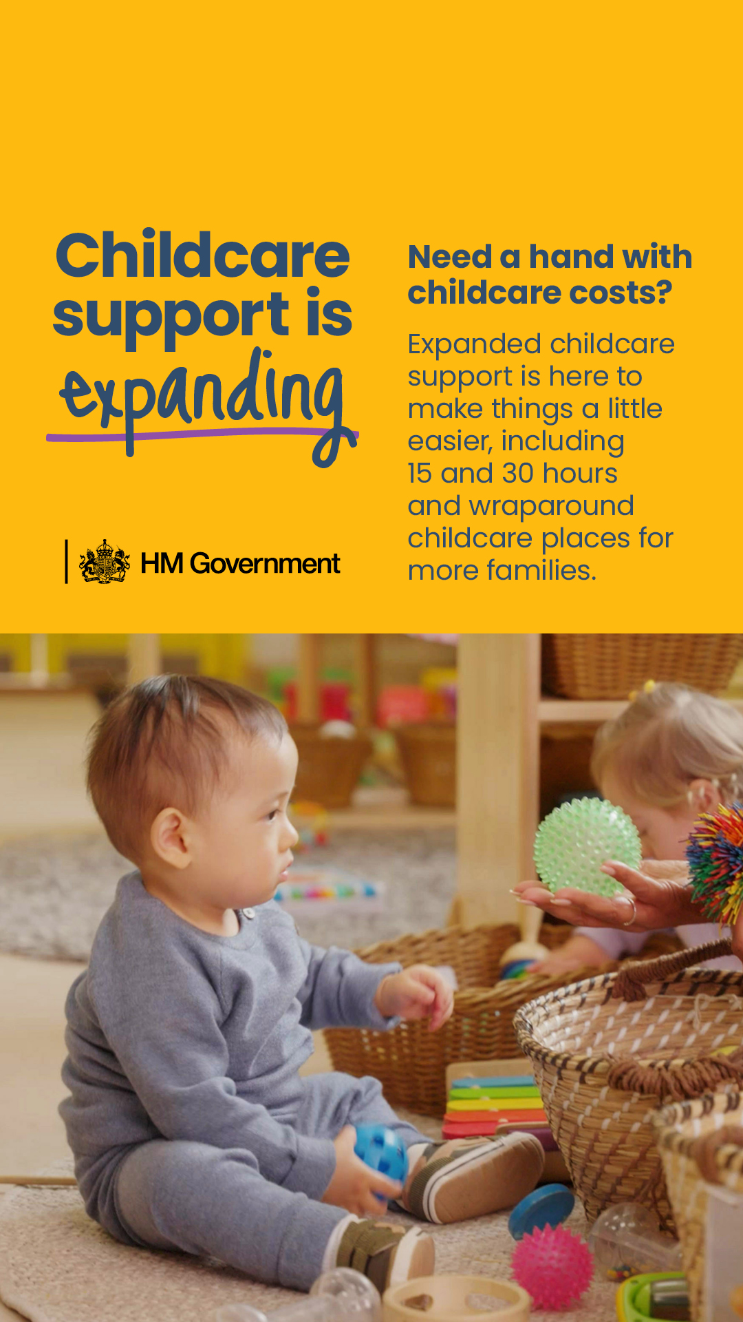 Yellow childcare is expanding graphic