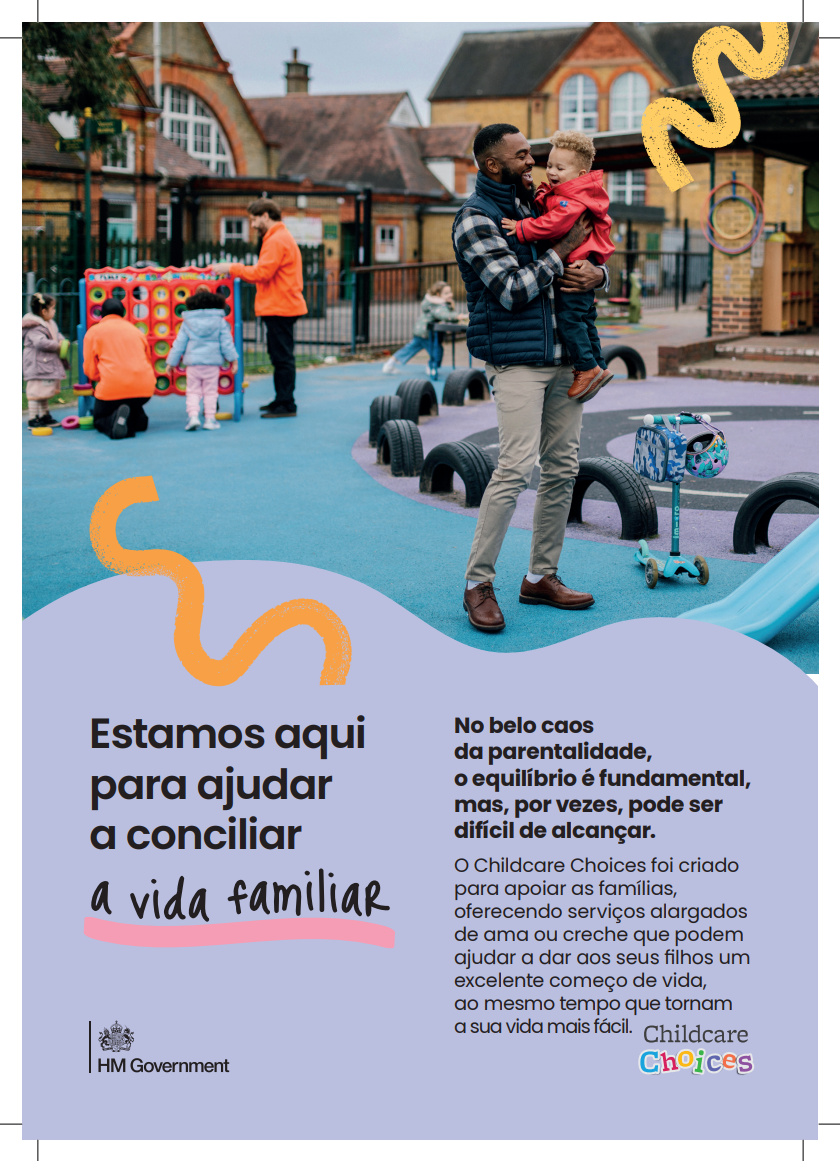 Portuguese: Childcare Choices printable leaflet