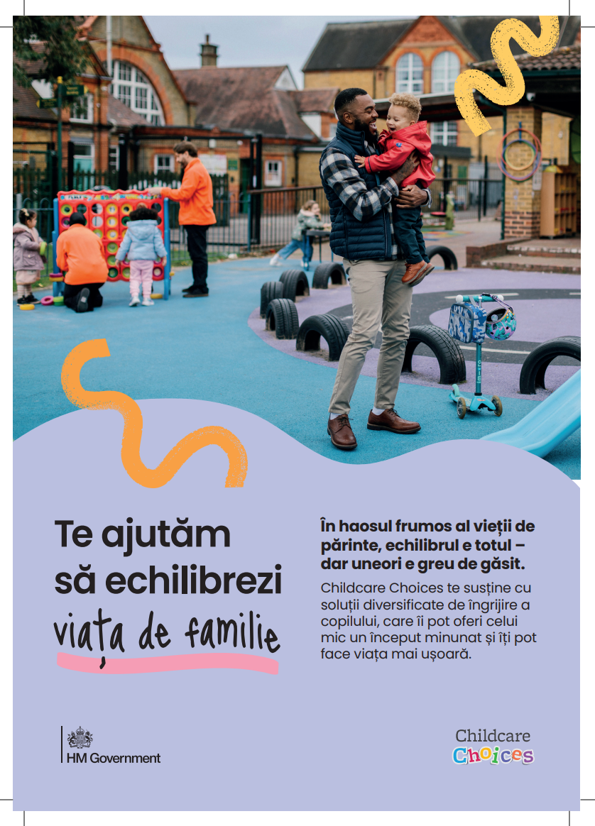 Romanian: Childcare Choices printable leaflet